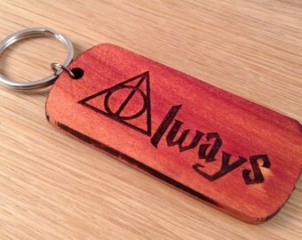 Harry Potter Always Keychain, Personalized Keychain, Hogwarts, Always, Geeky Gift, Personalized Gift, Always, Harry Potter Gift, Keychain