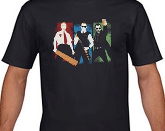 Shaun Of The Dead t-shirt Sean Pegg Hot Fuzz parody tshirt S M L XL