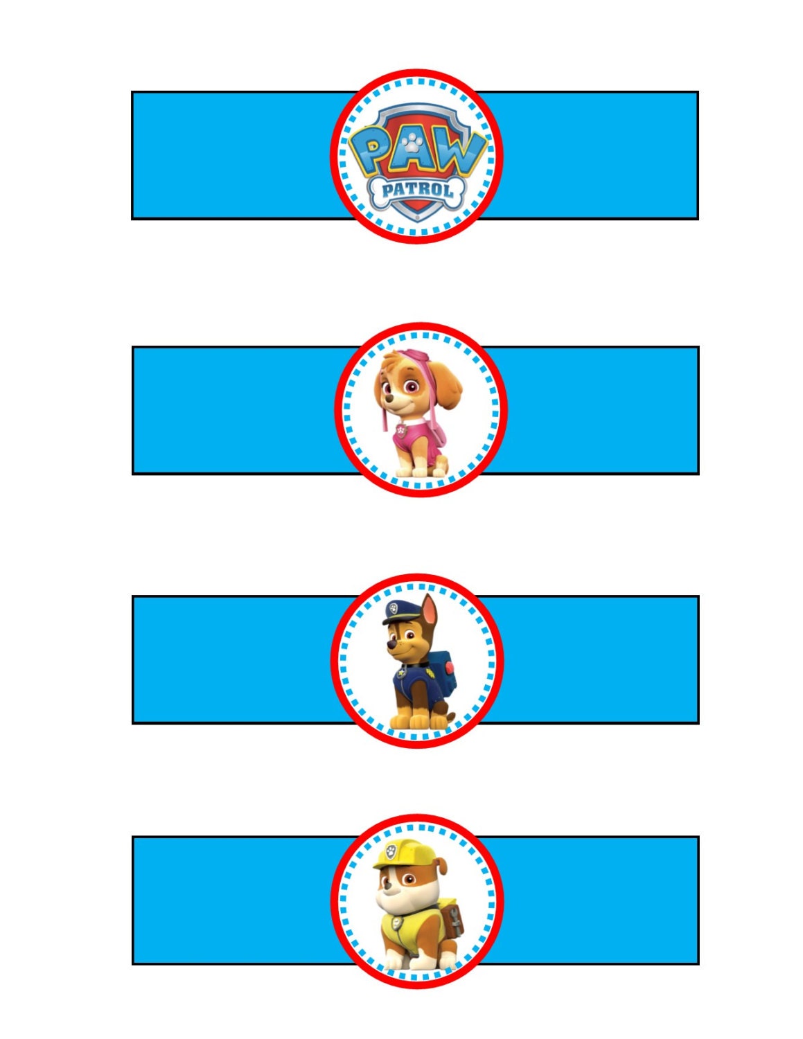 Paw Patrol Napkin Rings