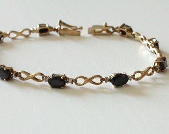 Vintage amethyst silver bracelet