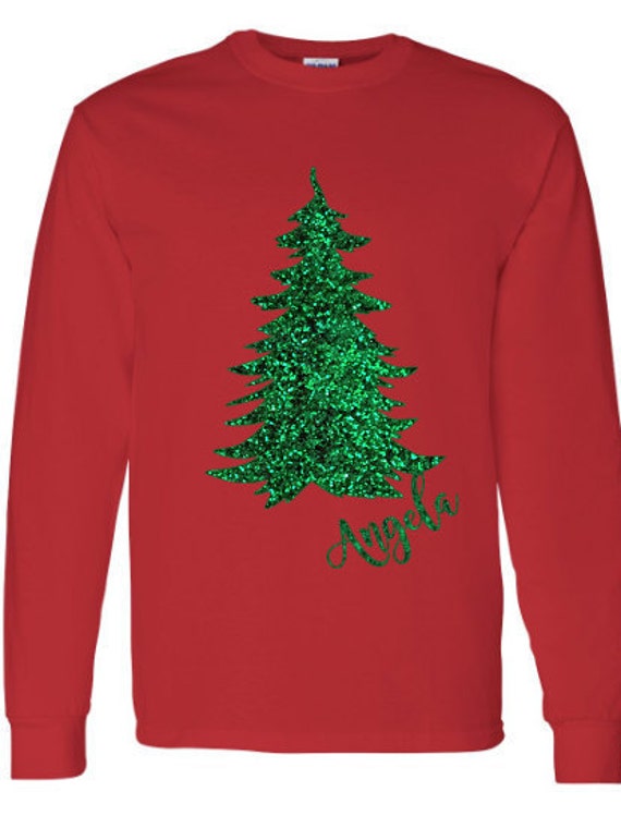 pink christmas tree shirt