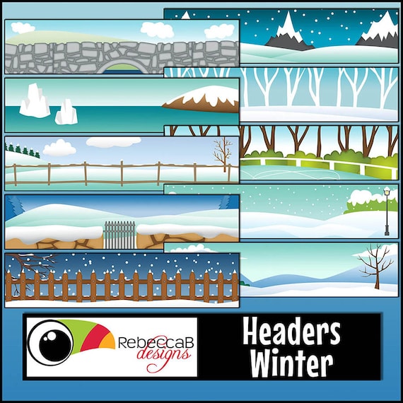 Winter Headers Clip Art Page Headers Winter Clip Art