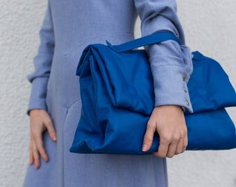 Leather briefcase women, Windblown, blue, business woman bag, woman's briefcase, genuine leather briefcase, briefcase, woman gift