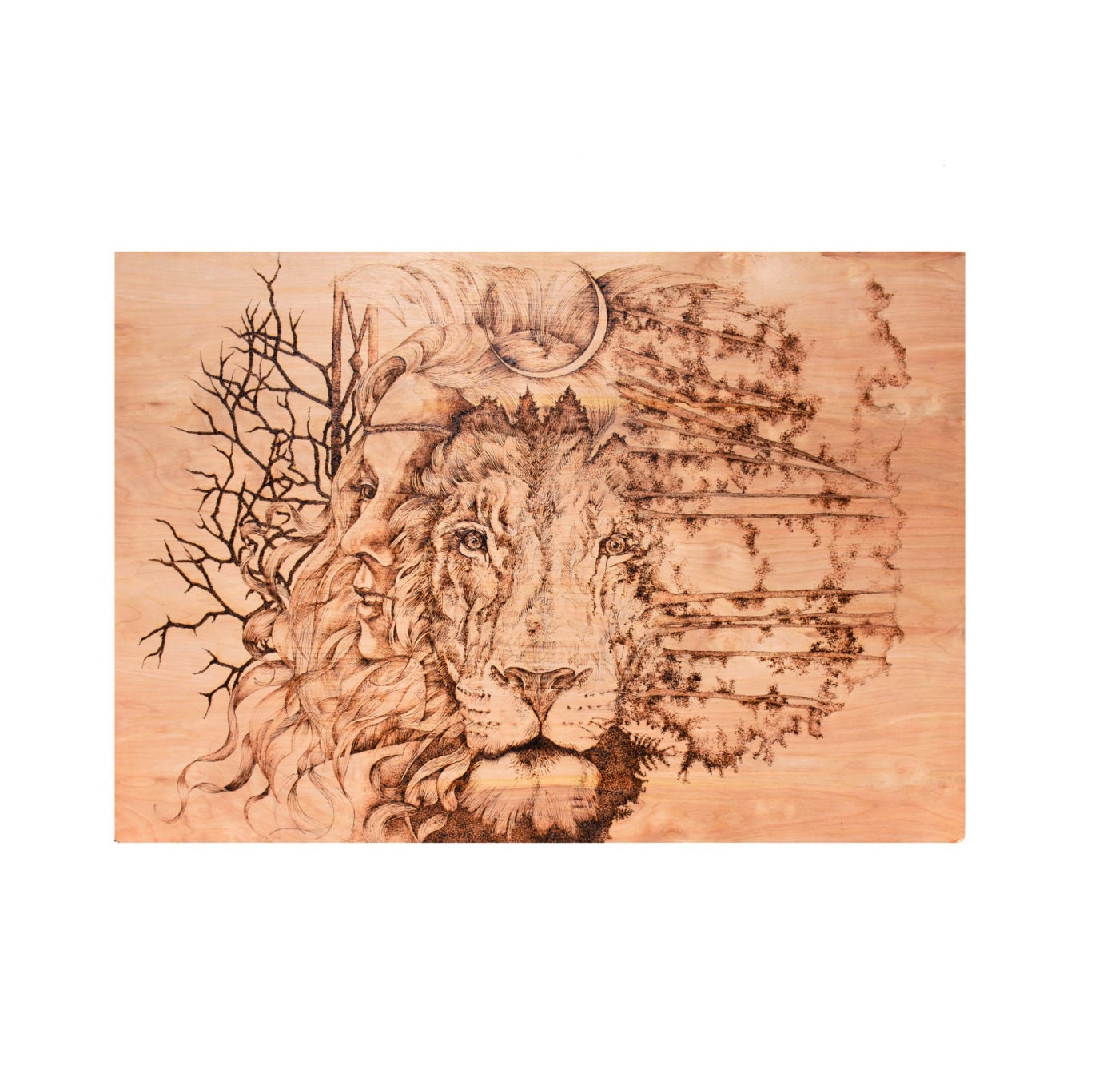 Echad 32X24 on Oak Echad is the Hebrew word by CassiaTreeStudio