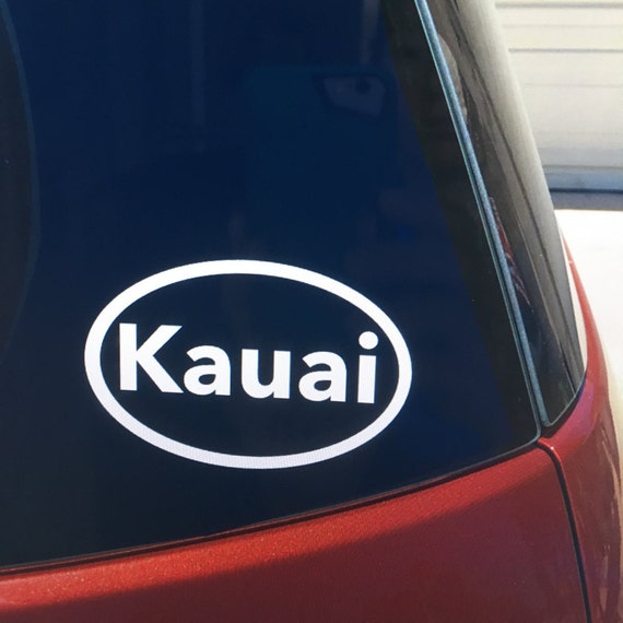 Kauai vinyl car window sticker Kauai HI decal