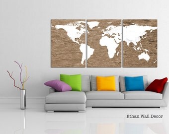 Barn Wood World Map imitation on Canvas Old style canvas map House decoration Wall Decor Gallery Wrapped Canvas World Map wood canvas 12