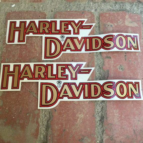  Harley  Davidson  decal  Tank Decals  Original 1 Pair Gary