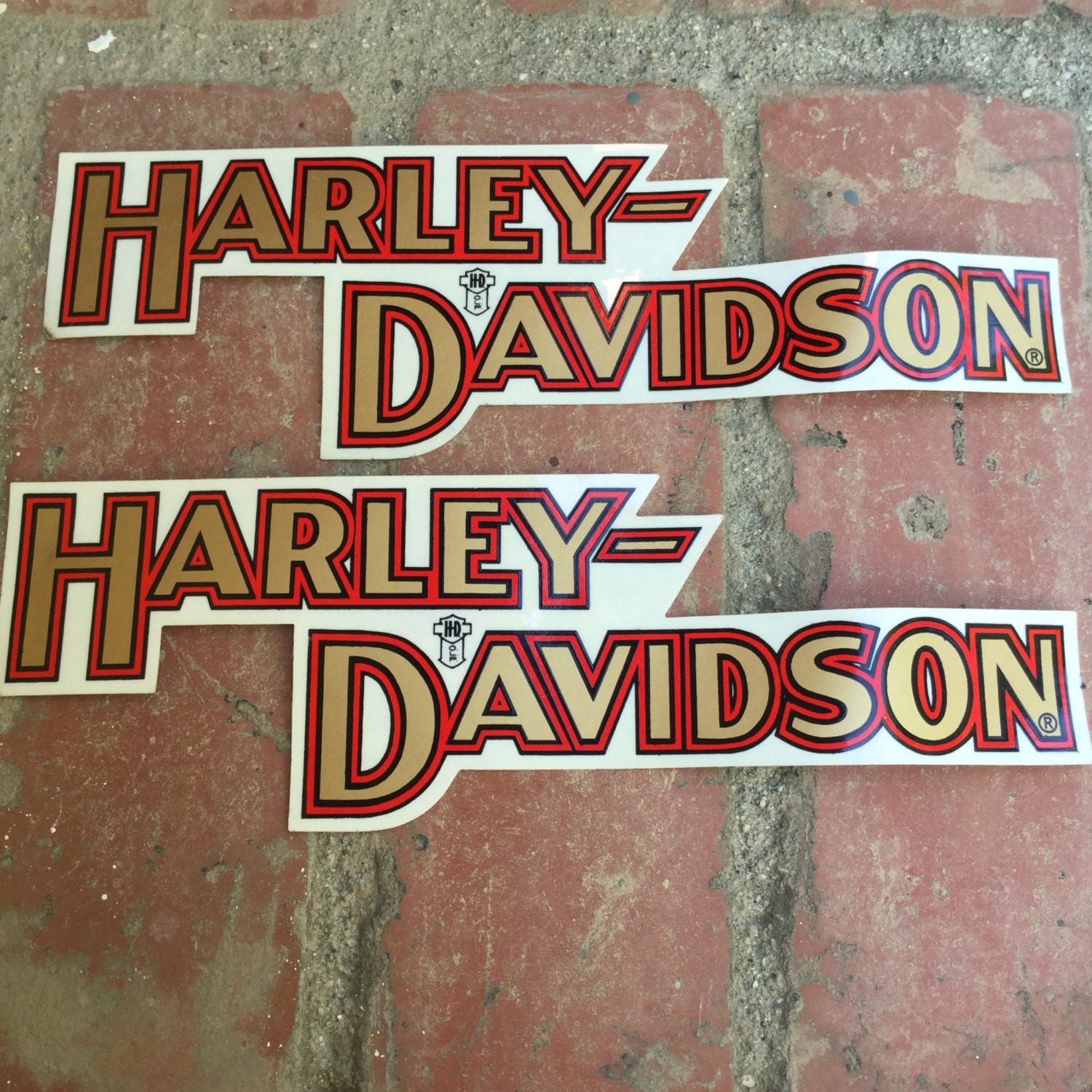  Harley  Davidson  decal Tank Decals  Original 1 Pair Gary