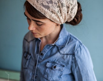 Mocha Lace Garlands of Grace Headcovering Hair Veil Wedding