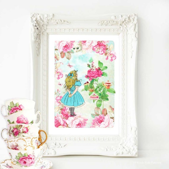 Alice in Wonderland nursery decor baby girl by CafeBaudelaire