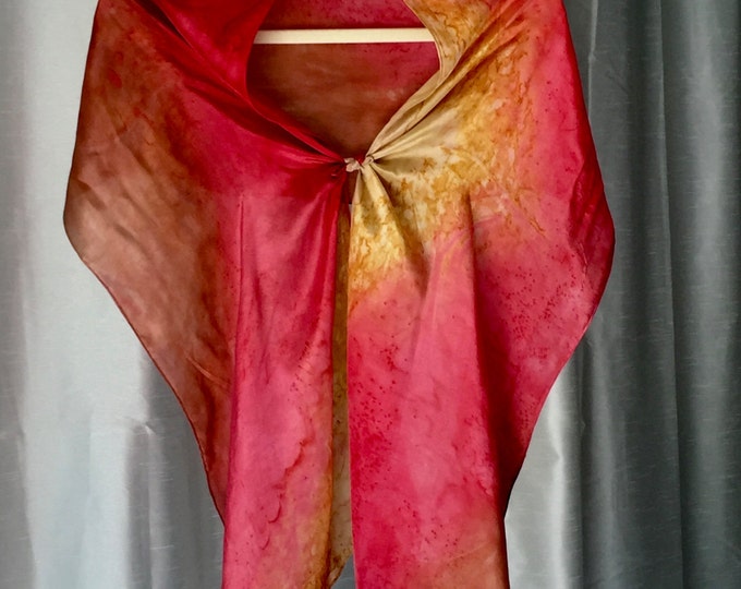 Maroc Hand Painted Silk Scarf Santa Fe Opera Collection, One of a Kind, Designer Original Made in USA