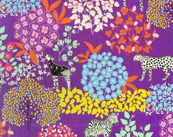 Echino by Etsuko Furuya - Cotton Linen Fabric - Bond EF704 Purple, select a length