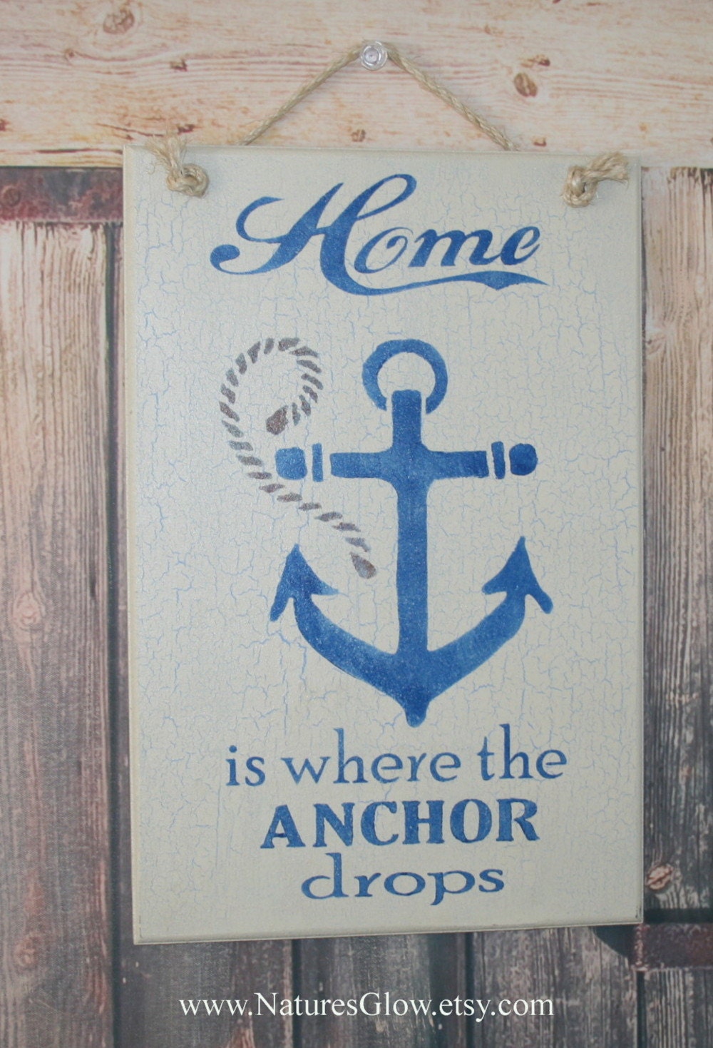 Home is Where the Anchor Drops Nautical Decor Lake by NaturesGlow