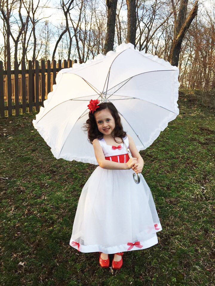 Mary Poppins Costume Dress: tutu dress up tea party red and