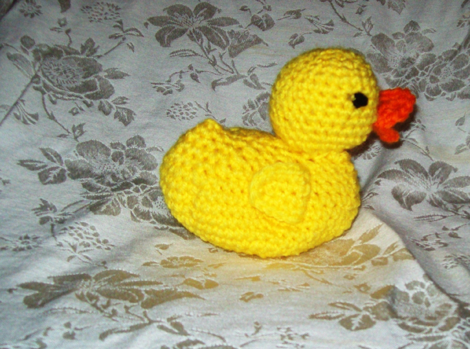 Crochet Yellow Duck Crochet Rubber Ducky Handmade Baby Duck