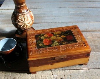 Vintage Cedar Wooden Box