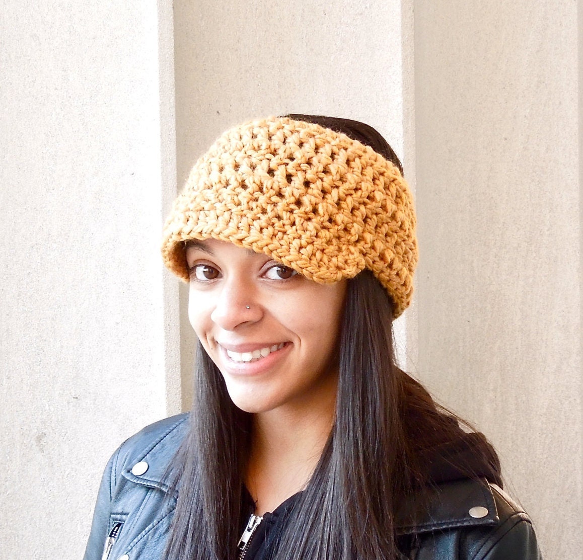 Crochet Headband Brim Headband Visor Headband Ear Warmer