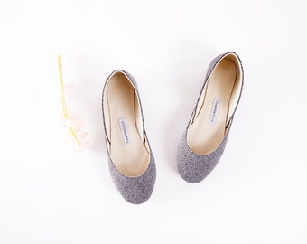Black and White Leather Ballet Flats | Elegant Minimal Footwear | Evening Shoes | Jazz