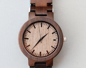 Personalized Wooden Watch, Groomsmen Gifts,Wood Watch, engraved with personal text - Gift for Him/Her, Anniversary, Wedding gift