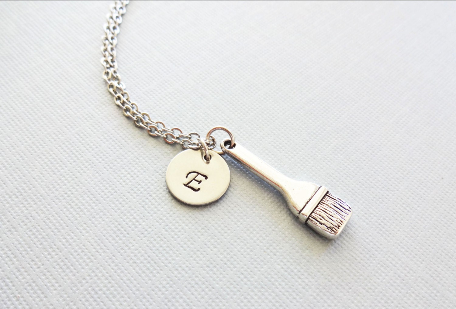 Paint Brush Necklace Paintbrush Painter by BelieveInGoodKarma