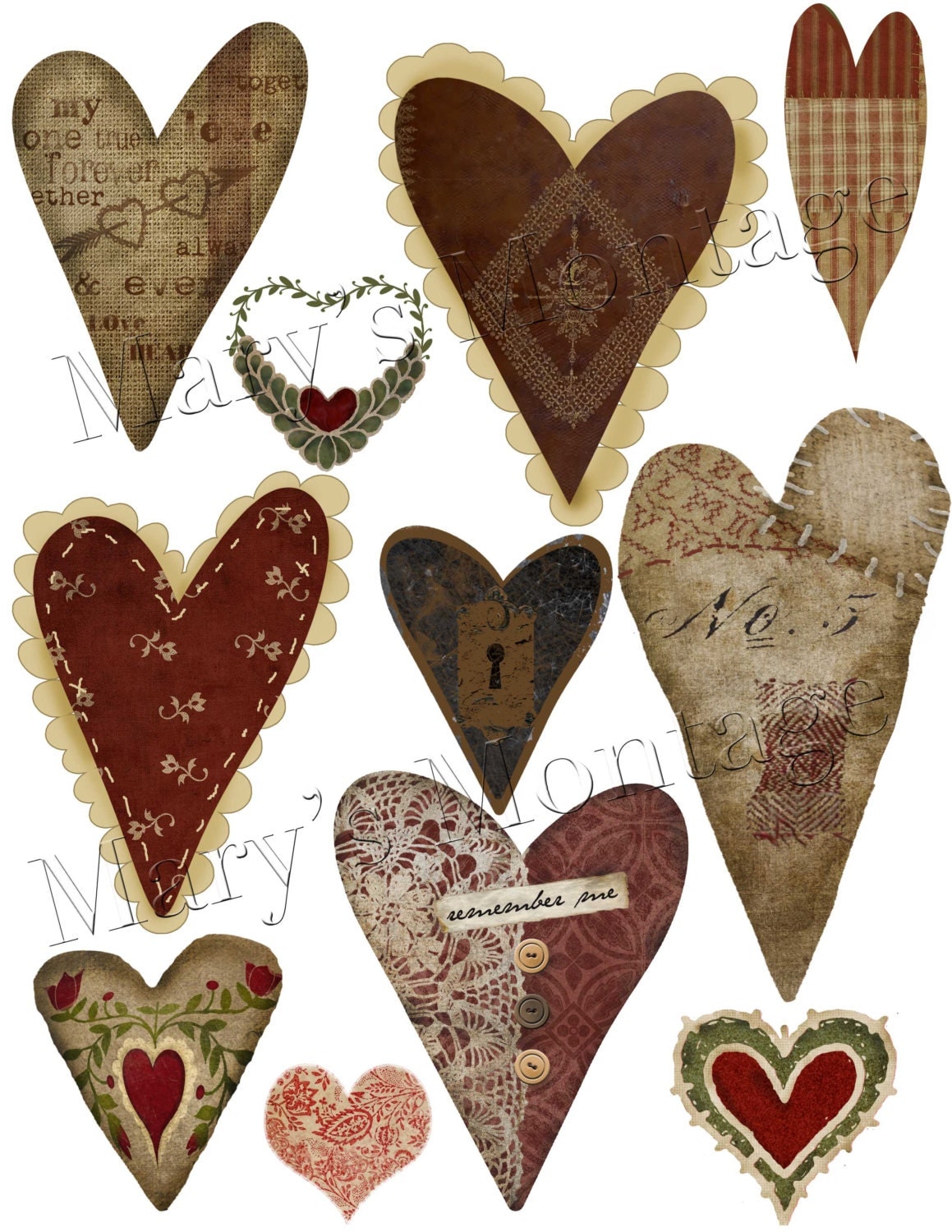 Primitive Hearts 11 PNG images