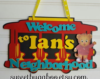 Daniel Tiger Door sign, Welcome Sign