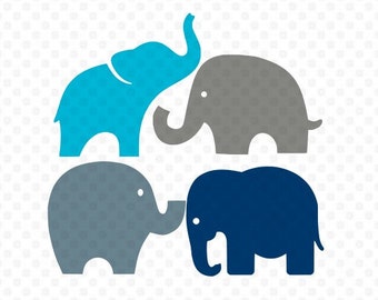 Elephants Svg, Elephant Svg, Elephants Silhouette Svg, Svg Files, Baby Elephant Svg, Cricut Cut Files, Silhouette Cutting Files