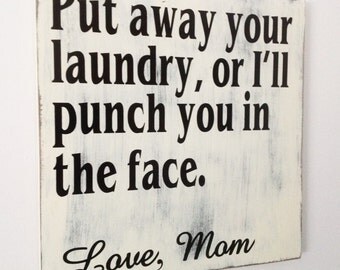 Put Away Your Laundry Wood Wall Art Signs Home Decor Wooden Sign Laundry Sign Laundry Room Wall Art Laundry Room Decor