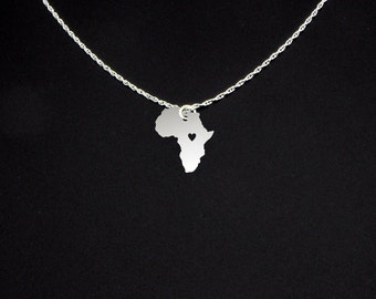 Africa Necklace - Africa Gift - Africa Jewelry