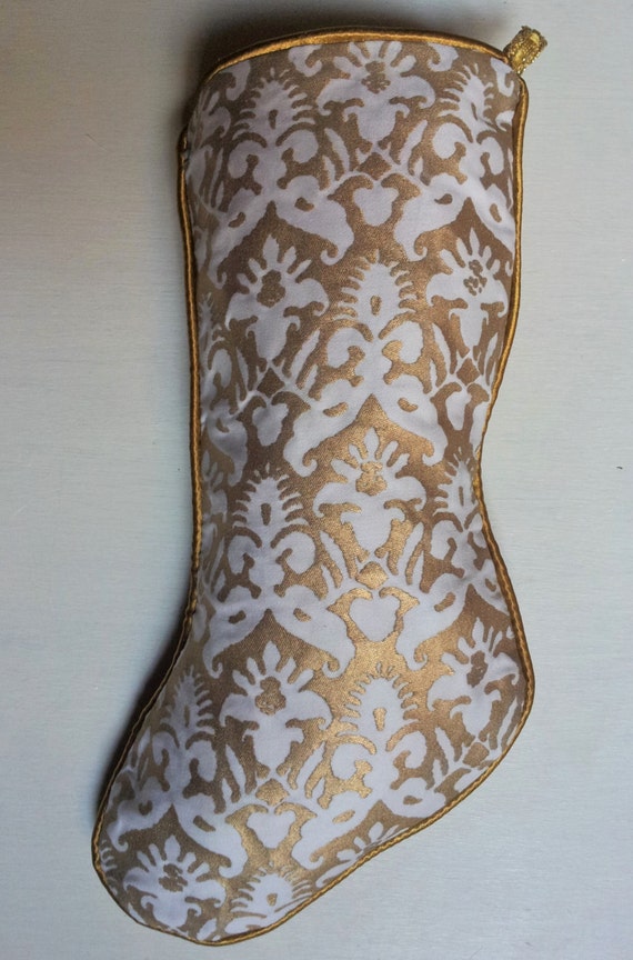 Fabric Ivory Gold Stocking main image 0