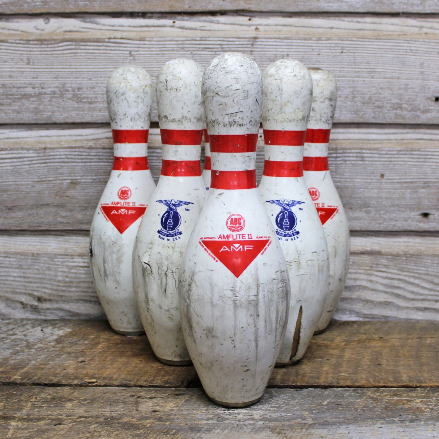 Salvaged Vintage Bowling Pins