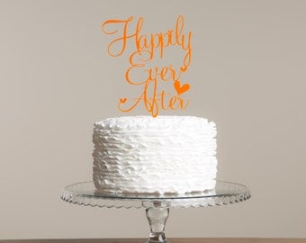 Happily Ever After Wedding Engagement Cake Topper