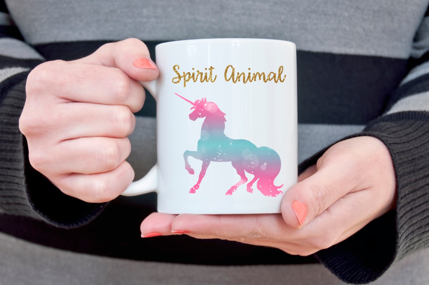 Unicorn Mug Unicorn Spirit Animal Gift for Girlfriend Coffee Mug Unicorn Gift Unicorn and Rainbows Funny Coffee Mug Gift for Her Wife Gift