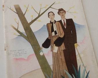 Vintage Fashion Magazine French 1930's Modes et Travaux no. 269 Sewing and Knitting