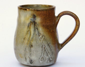 Artsy Mug, 12 oz Golf Handmade Ceramic Mug in earth colors.