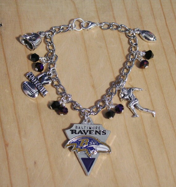 baltimore ravens charm bracelet