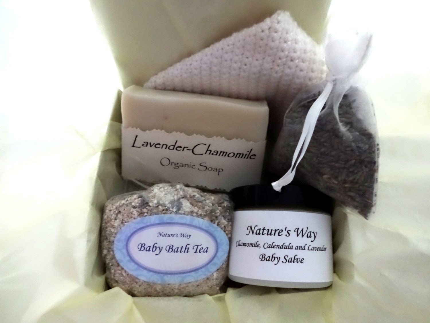 Nature's Way Baby Bath Kit SALE Baby Shower by AnamCaraGifts