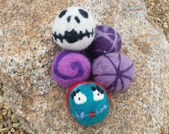 Wool dryer ball set- Nightmare
