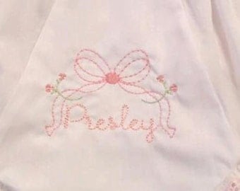 Stunning Heirloom Shadow Work Machine Embroidery Design Bow and Bullion Rose Monogram Floral Frame