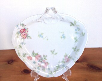 Vintage Rosenthal Bavaria dish Iris feminine floral pattern