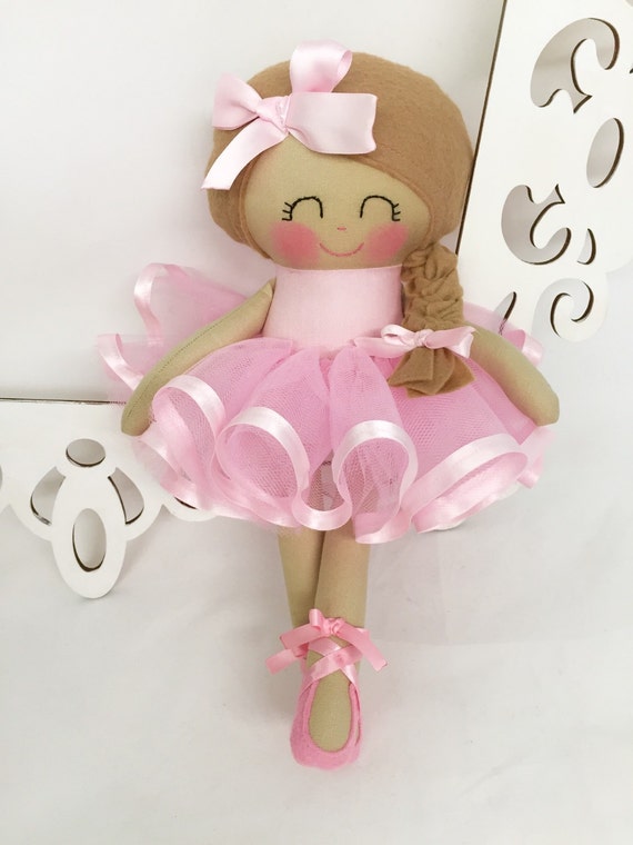 Ballerina Dancing Doll Pink doll Cloth Baby by SewManyPretties