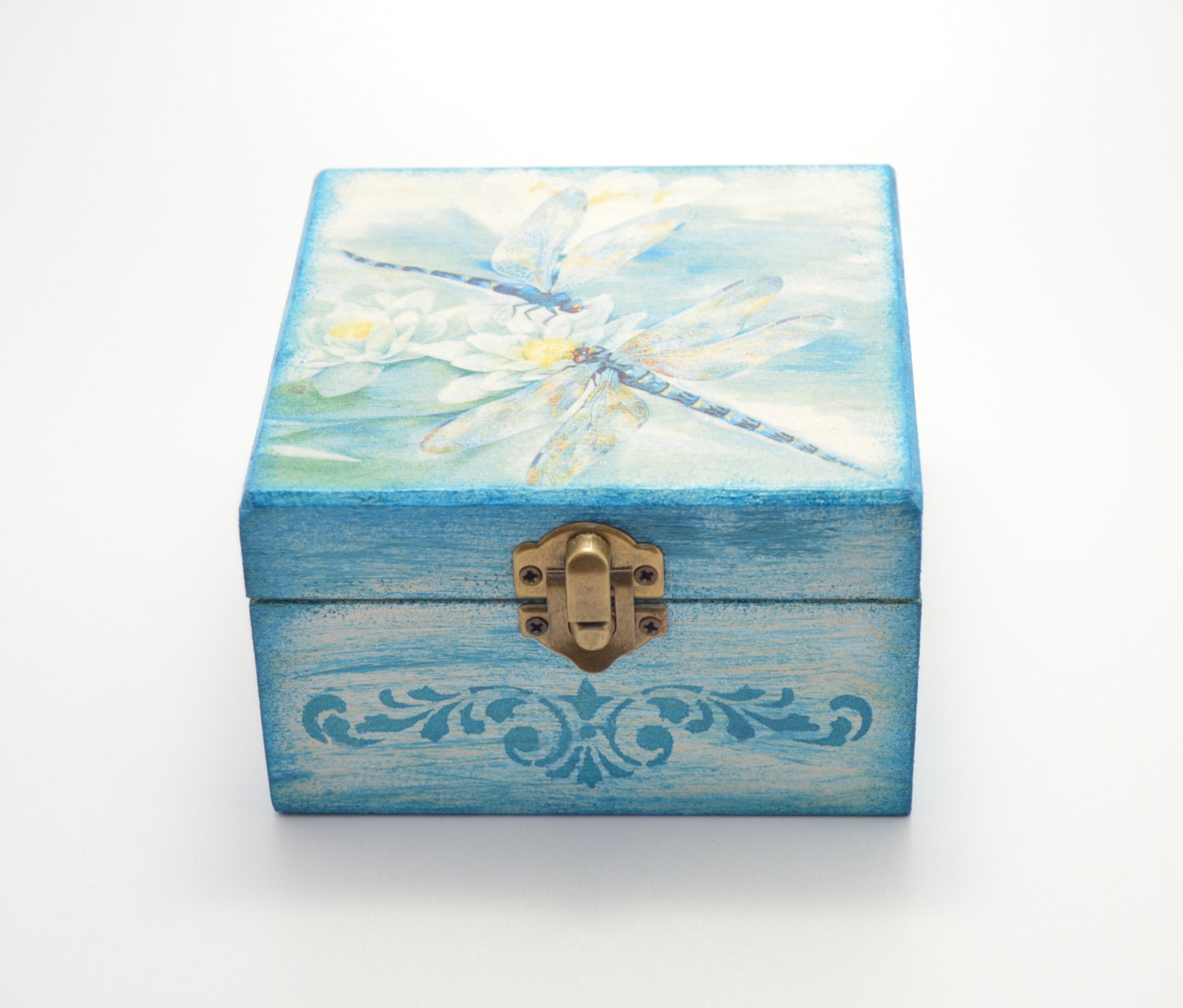 Wooden Jewelry Box Decoupage Box Jewelry Box Shabby By Pastimeart 1124