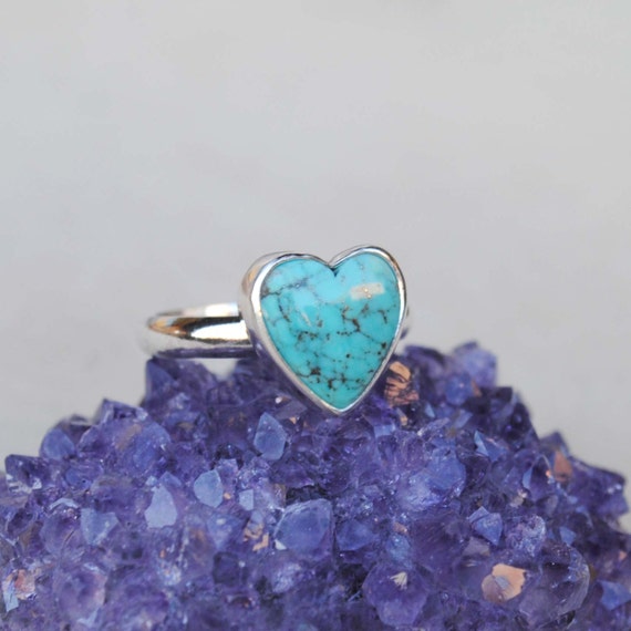 Turquoise Heart Ring Turquoise Heart Jewelry