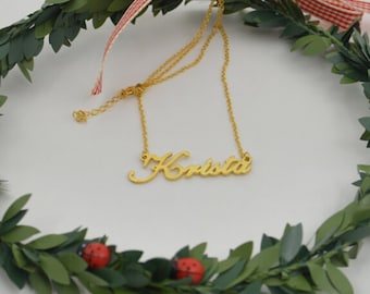 Name Necklace,Custom Words Necklace, Personalized Words Necklace 925 Sterling Silver - Custom Made Any Words