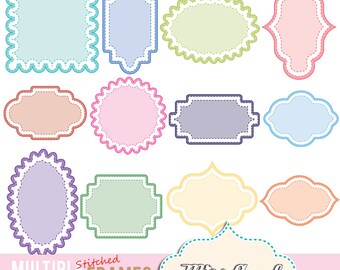 Chalkboard Frames clipart 24 digital tags. Digital 6