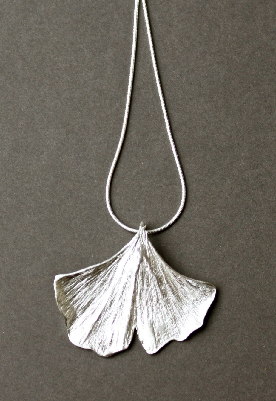 Ginkgo Biloba pendant necklace biloba neckalce leaf jewelry