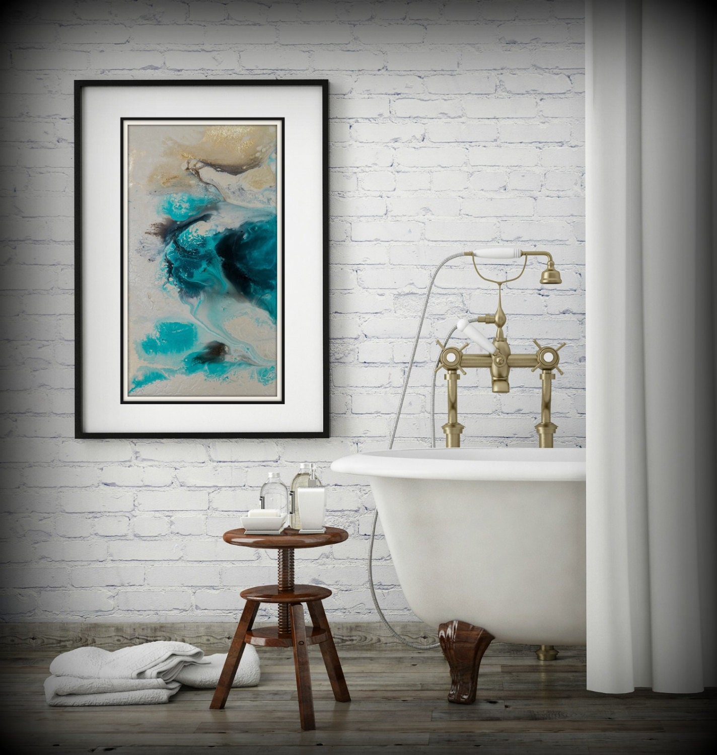 Zen Painting Watercolor Painting Office Art Print Abstract Painting
