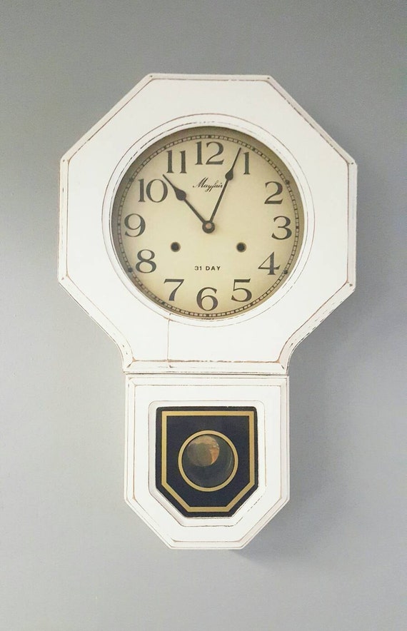 French country large wall clock pendulum by MuttonHollowCottage