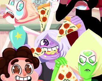 Steven Universe Pizza Party Poster 11x17in