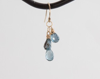 London Blue Topaz and 14kt Gold-fill Earrings